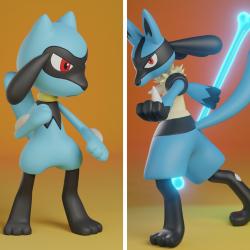 Pokemon Riolu Evolution D Models Stlfinder