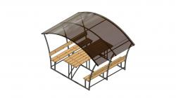 Picnic Table With Roof D Models Stlfinder