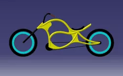 2D Chopper bike design