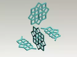 3D snowflake STLs