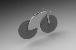 A primitive bicycle