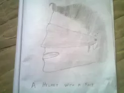 #cadncae helmet with a face