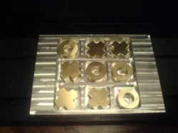CNC milled tic-tac-toe board