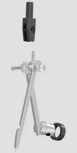 Drawing compass assembly