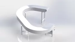 Elevated 90 Deg Turn Conveyor