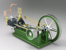 Horizontal steam engine