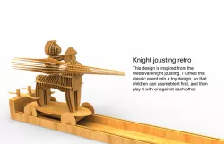 Knight jousting retro