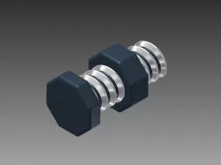 Large Threaded Bolt and Nut