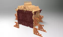Laser cut girls doll cabinet