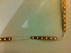 LEDs installed by segmenting to turn corners