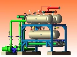 Parallel condenser  with receiver