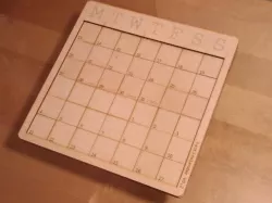Tacticalendar erasable planner; 4 week perpetual horizon