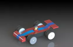 Toy car with Lego Man
