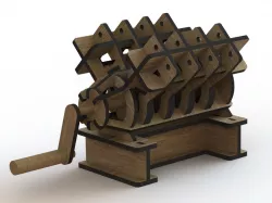Wooden V8 engine