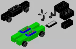 1/1 Hot wheels car base model with seets prototype