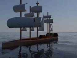 3D Boat 3D model