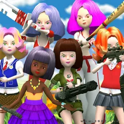 3DRT - Candy Squad Girls Bundle Low-poly  3D model