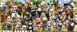 3DRT - Chibii Animals Low-poly  3D model