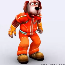 3DRT - Doggy Fantasy Character Low-poly  3D model