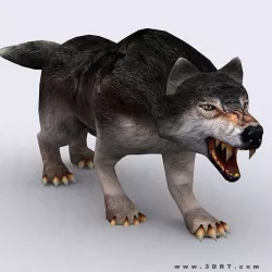 3DRT - Fantasy Animal Wolf Low-poly  3D model