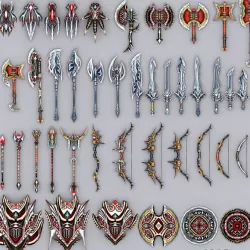 3DRT - Fantasy Arms Set  Low-poly  3D model