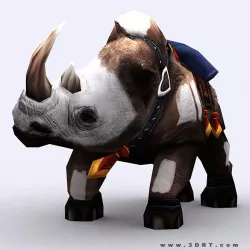 3DRT - Fantasy Mount - Rhino Low-poly  3D model
