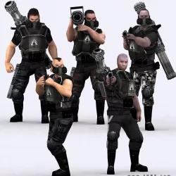 3DRT - Heavy Troopers Low-poly  3D model