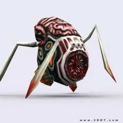 3DRT - Insectoid Monster Spider Low-poly  3D model