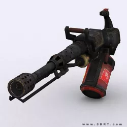 3DRT - Modern Firearms  Animated 2 Low-poly  3D model