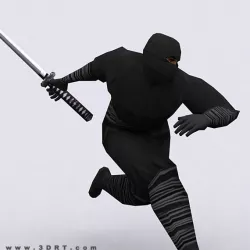 3DRT - Ninjas Pack Low-poly  3D model