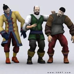 3DRT - Peasants Construction Kit Low-poly  3D model