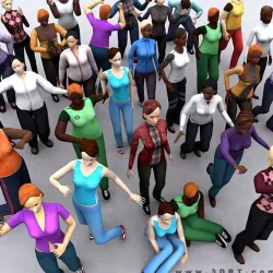 3DRT - Realpeople Females Low-poly  3D model