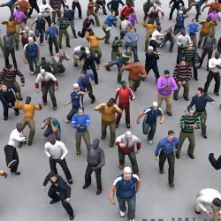 3DRT - Realpeople Males  Low-poly  3D model