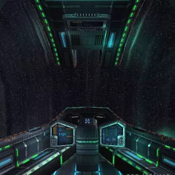 3DRT Sci-FI Spaceship Cockpit 4 Low-poly  3D model