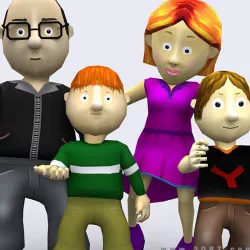 3DRT - Toonworld Family Low-poly  3D model