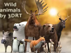 3DRT - Wild Animals Low-poly  3D model