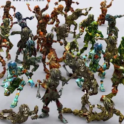 3DRT - Zombie Swarm Low-poly  3D model