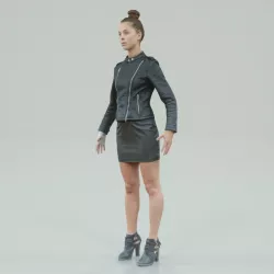 A-Pose Dressed in Black Low-poly  3D model