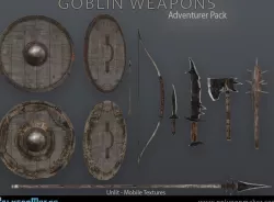 Adventurer pack - Goblin Weapons Low-poly  3D model