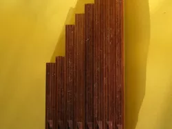 an octave of tiny organ pipes