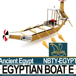 Ancient Egypt Boat E 3D model