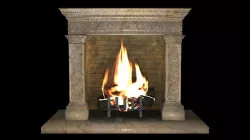 Antique Fireplace Low-poly  3D model