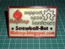 Business card - Layer selective colour 3D printing