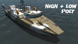 combat boat BK-16 Low-poly  3D model