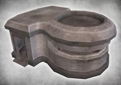 Concrete Bunker Low-poly  3D model