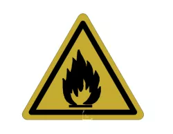 Etiquette triangulaire inflammable / Triangular Label flammable