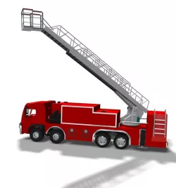Fire & Rescue Truck With Animation SolidEdge