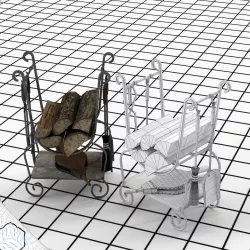 Fireplace Tool Set 3D model