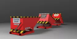 FLIPPABLE SWARF / TURNINGS SKIP FOR FORKLIFT TRUCK
