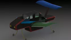 Flying Car Concept for MakerBot Replicator 2 Desktop 3D Printer Challenge